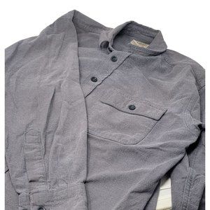 L.L. Bean Chamois Shirt Long‎ Sleeve Gray Men's Size Large-Regular